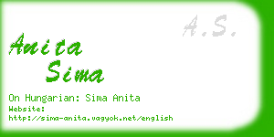 anita sima business card